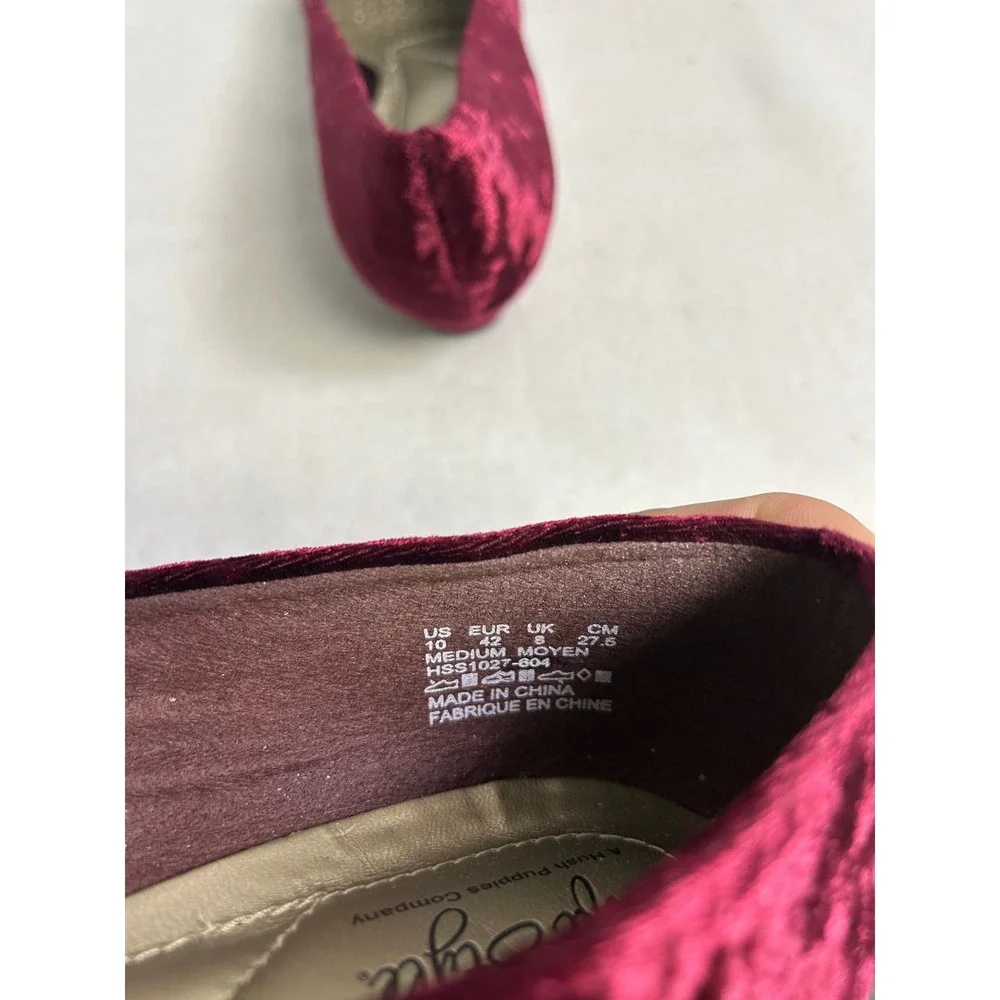 Holiday Velvet Soft Style Womens 10‎ Burgundy Wine Low Wedge Round Toe Pumps